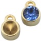DQ Metal charm with setting for SS29 Chaton Gold